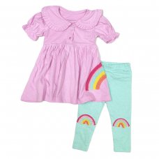 DX304: Girls Rainbow Dress & Legging Set  (0-4 Years)